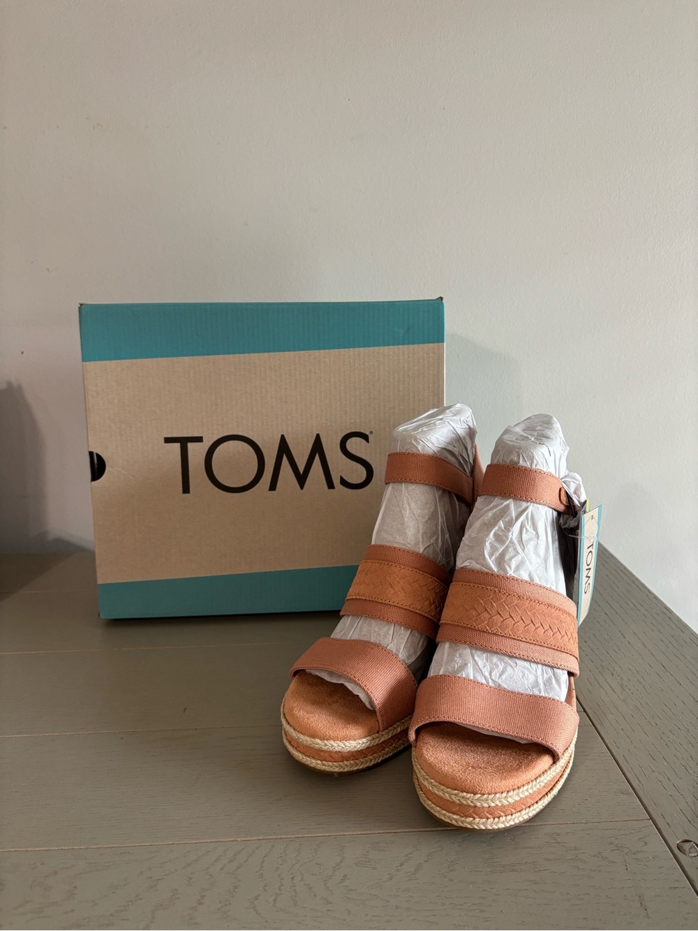 Toms Women's Sandy Beige Madelyn Espadrille Wedge